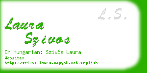 laura szivos business card